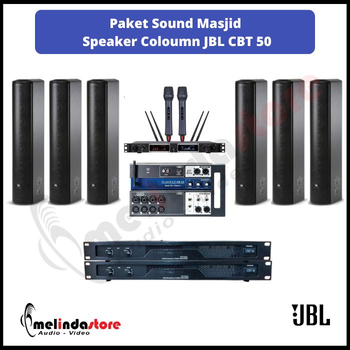 Paket Sound System Indoor Masjid JBL CBT50 LA | 6 Speaker